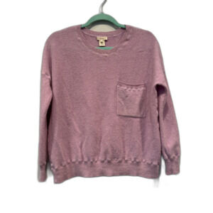 Demylee Sweater 100% Cashmere Purple Round Neck Long Sleeve Womens sz Small